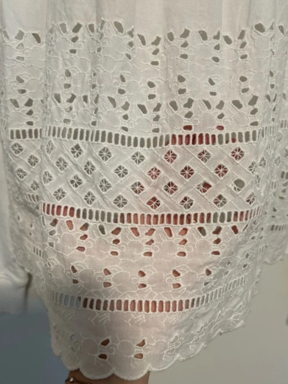 J. Crew White Eyelet Crochet Swim Coverup - Picture 3 of 5